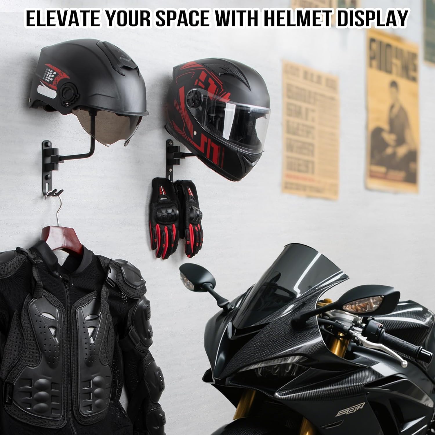 180° Rotating Wall Mount Motor - Motorcycle Gear Hanger review and price