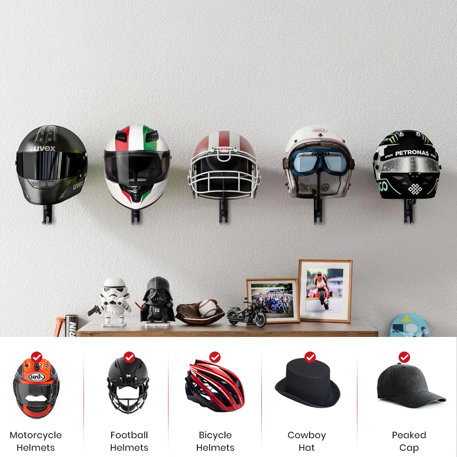 Motorcycle Helmet Rack Wall Mo - Motorcycle Gear Hanger review and price